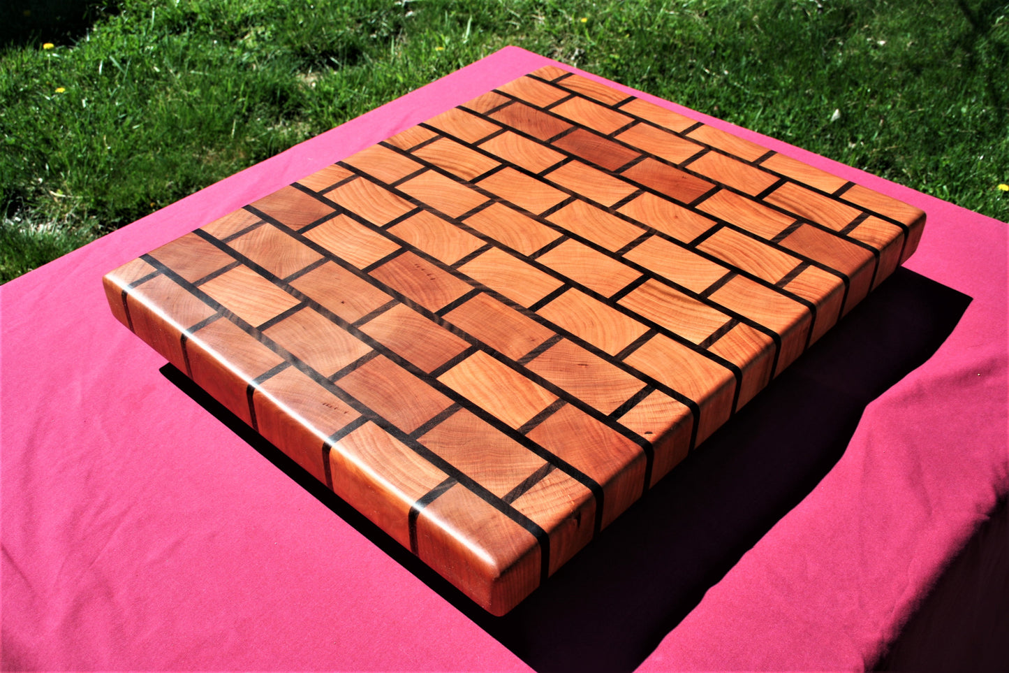 Cherry and Walnut Brick Endgrain Cutting board