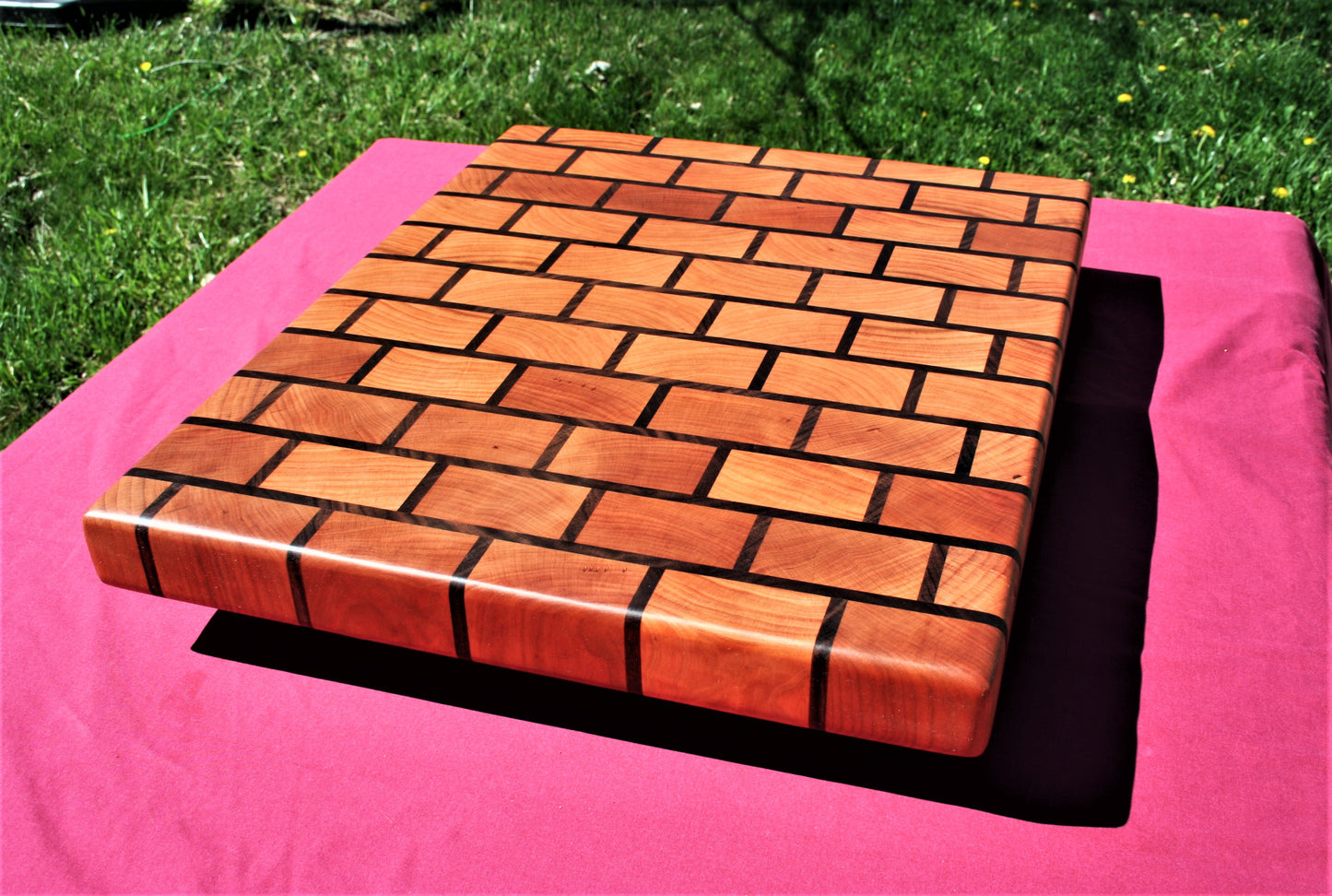 Cherry and Walnut Brick Endgrain Cutting board