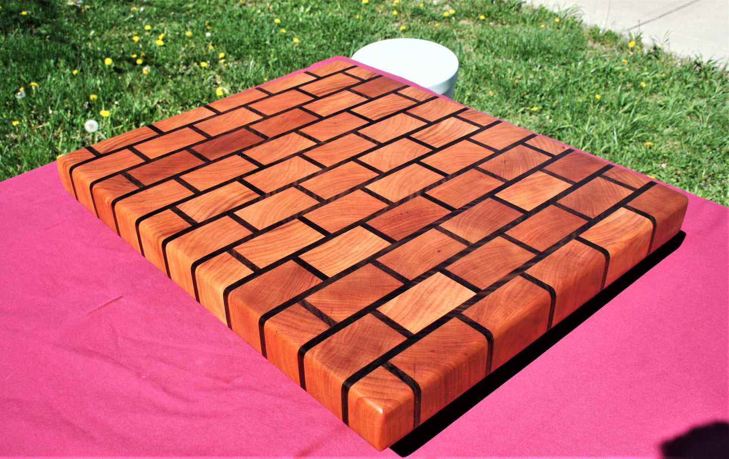 Cherry and Walnut Brick Endgrain Cutting board
