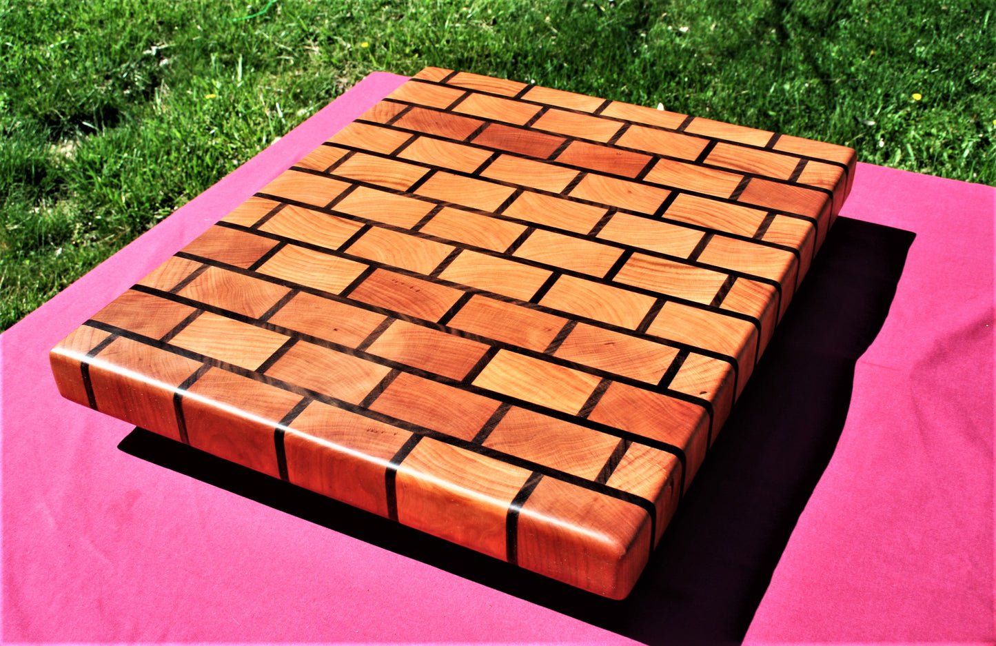 Cherry and Walnut Brick Endgrain Cutting board
