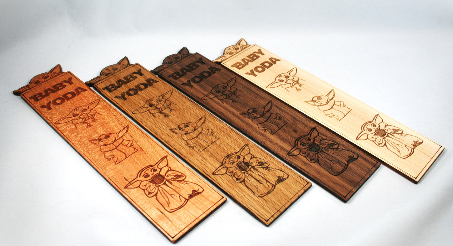 Baby Yoda Wooden Bookmark