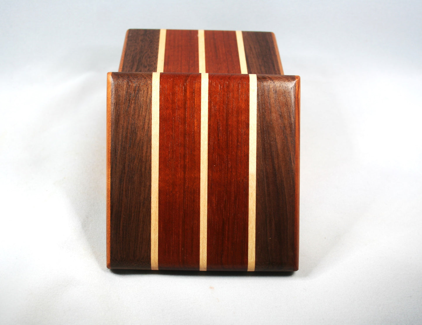 Brazilian cherry, walnut, maple Hardwood Coasters set of 5