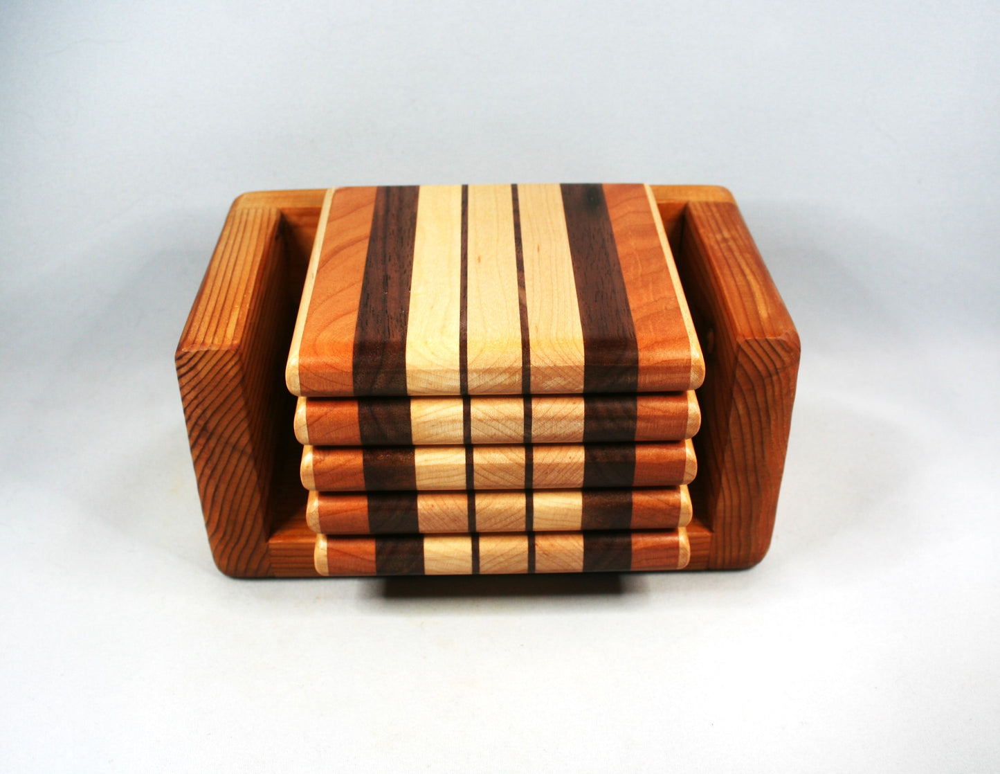 Multi Wood Coaster Set of 5