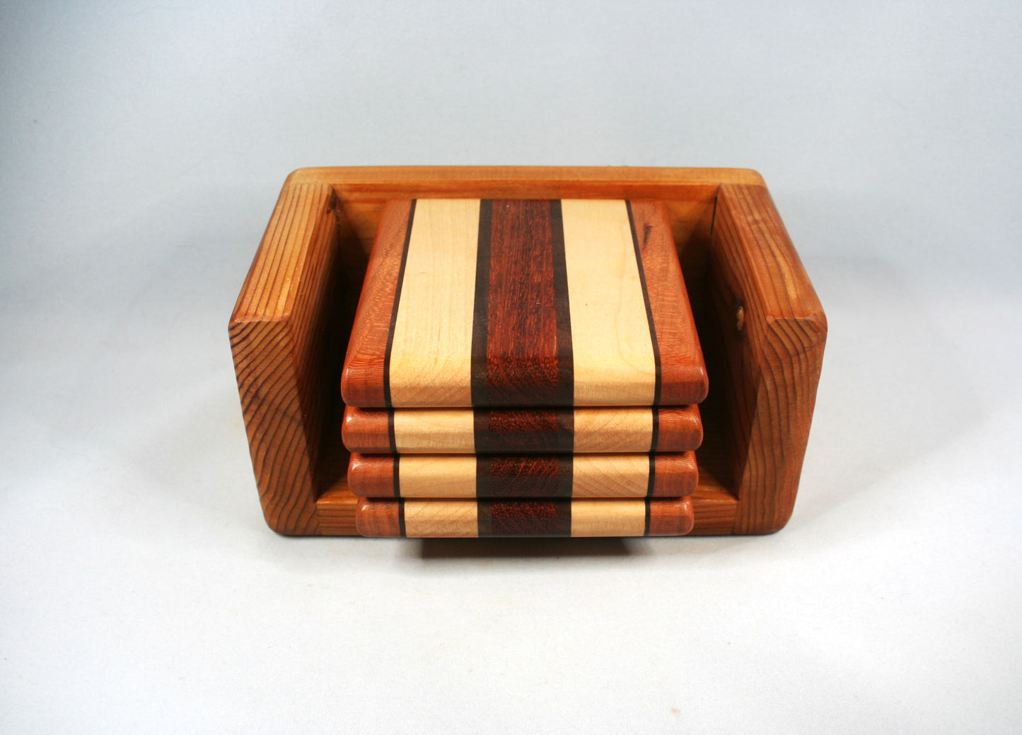 Multi Wood Coasters Set of 4