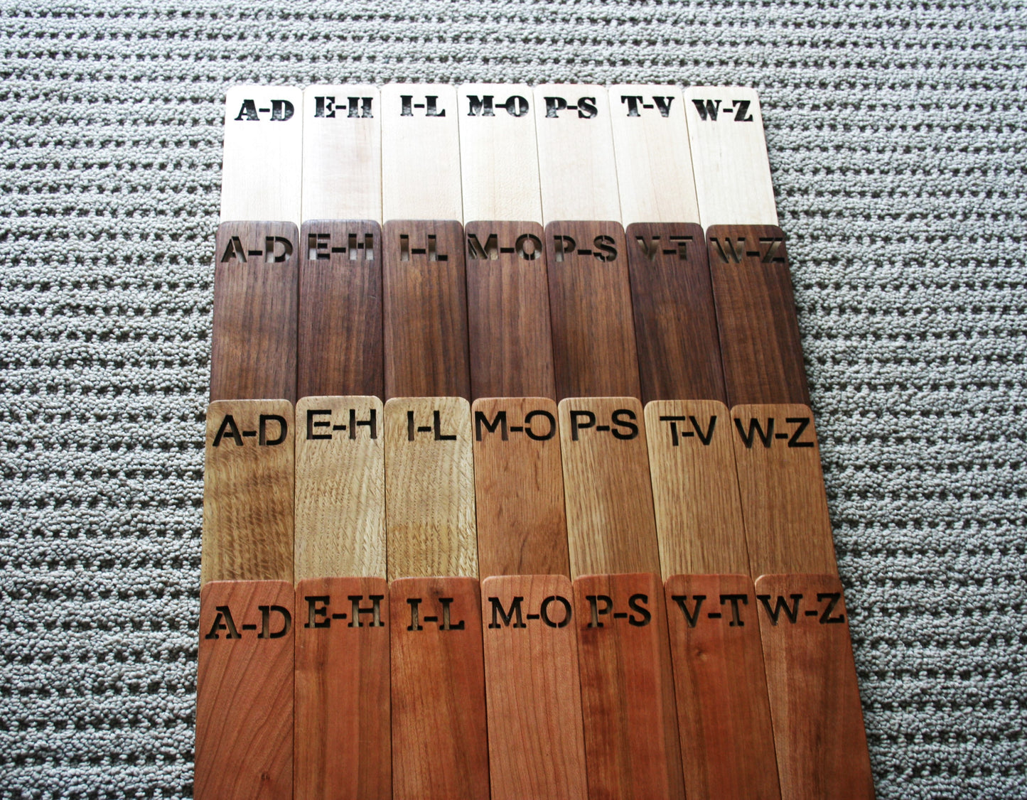 Customizable Hardwood Vinyl Album Organizers