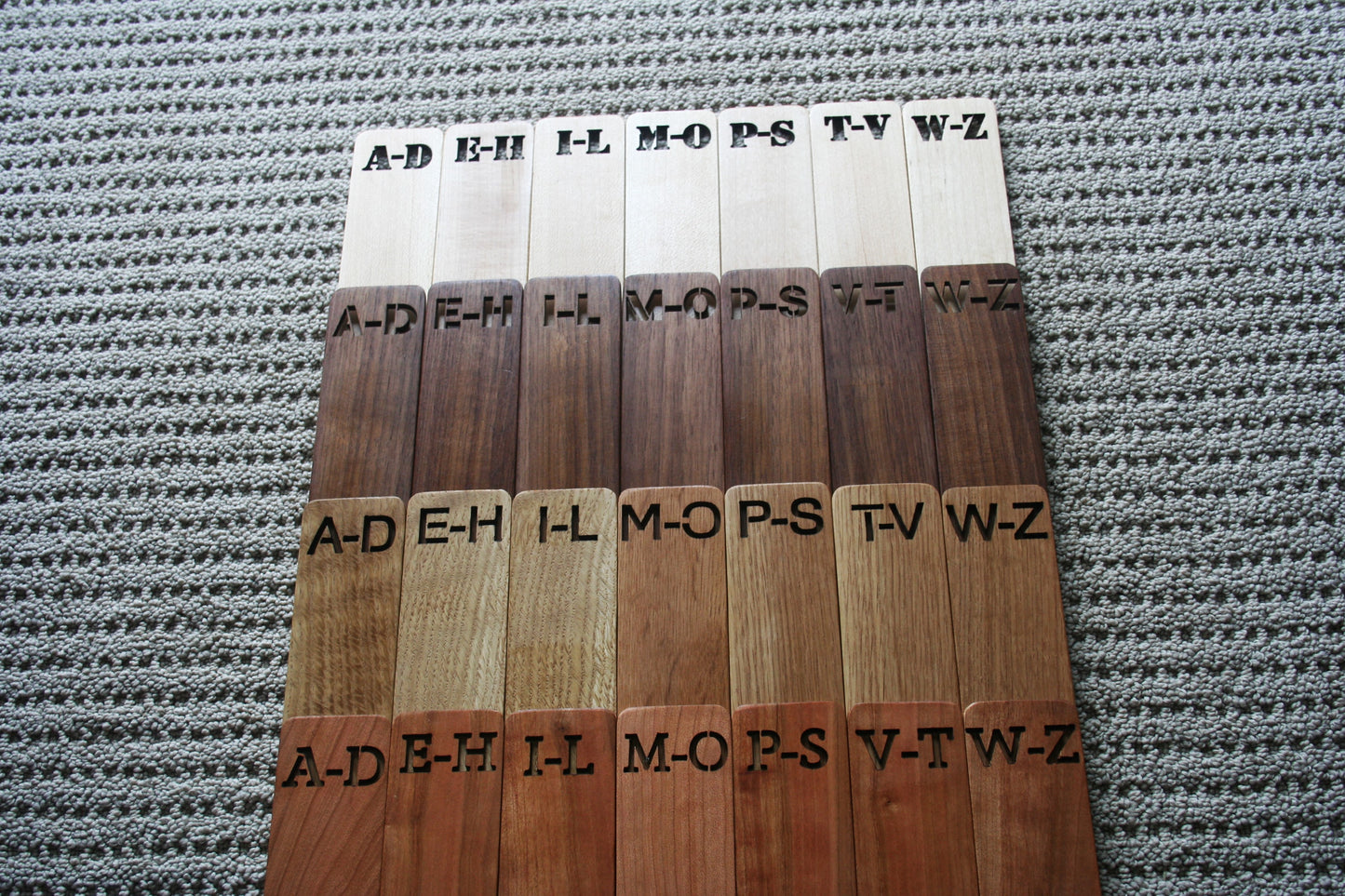 Customizable Hardwood Vinyl Album Organizers