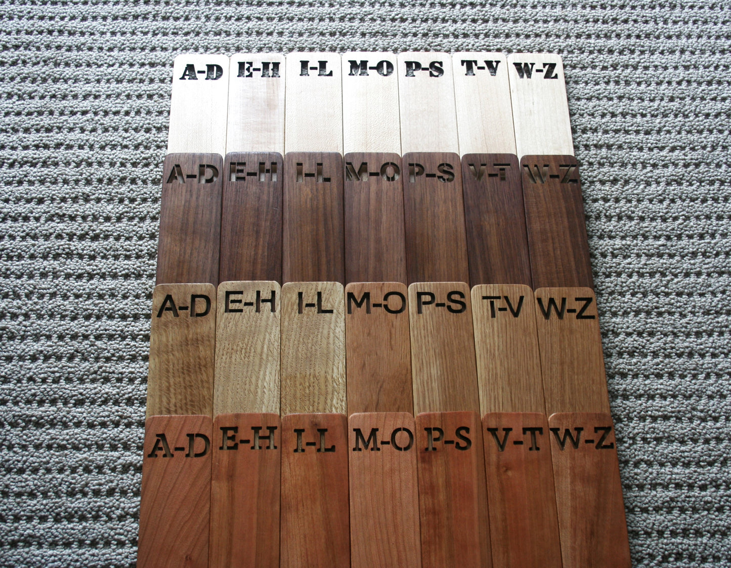 Customizable Hardwood Vinyl Album Organizers