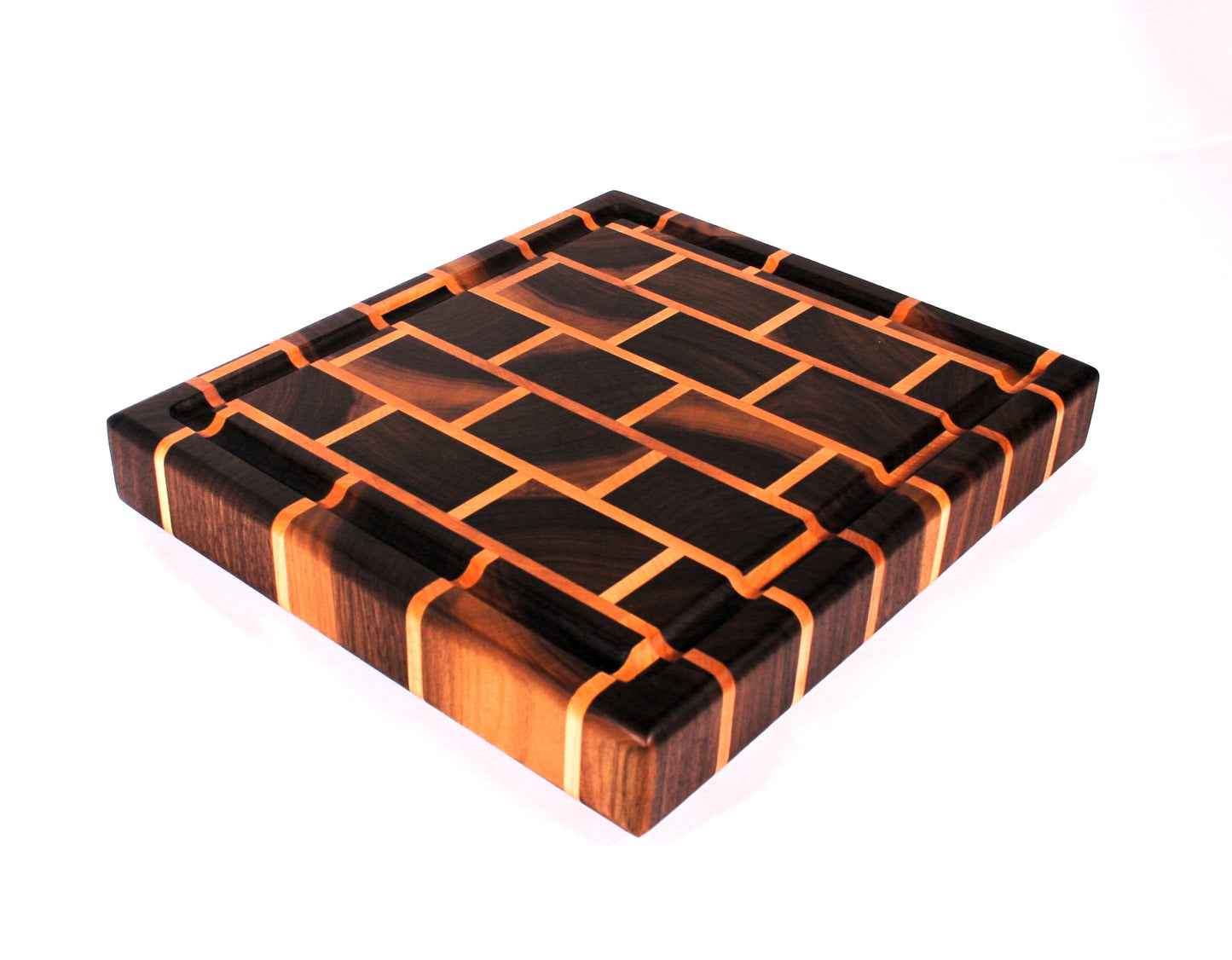 Walnut and Maple Endgrain Brick Brick Cuttinboard - Ready to ship