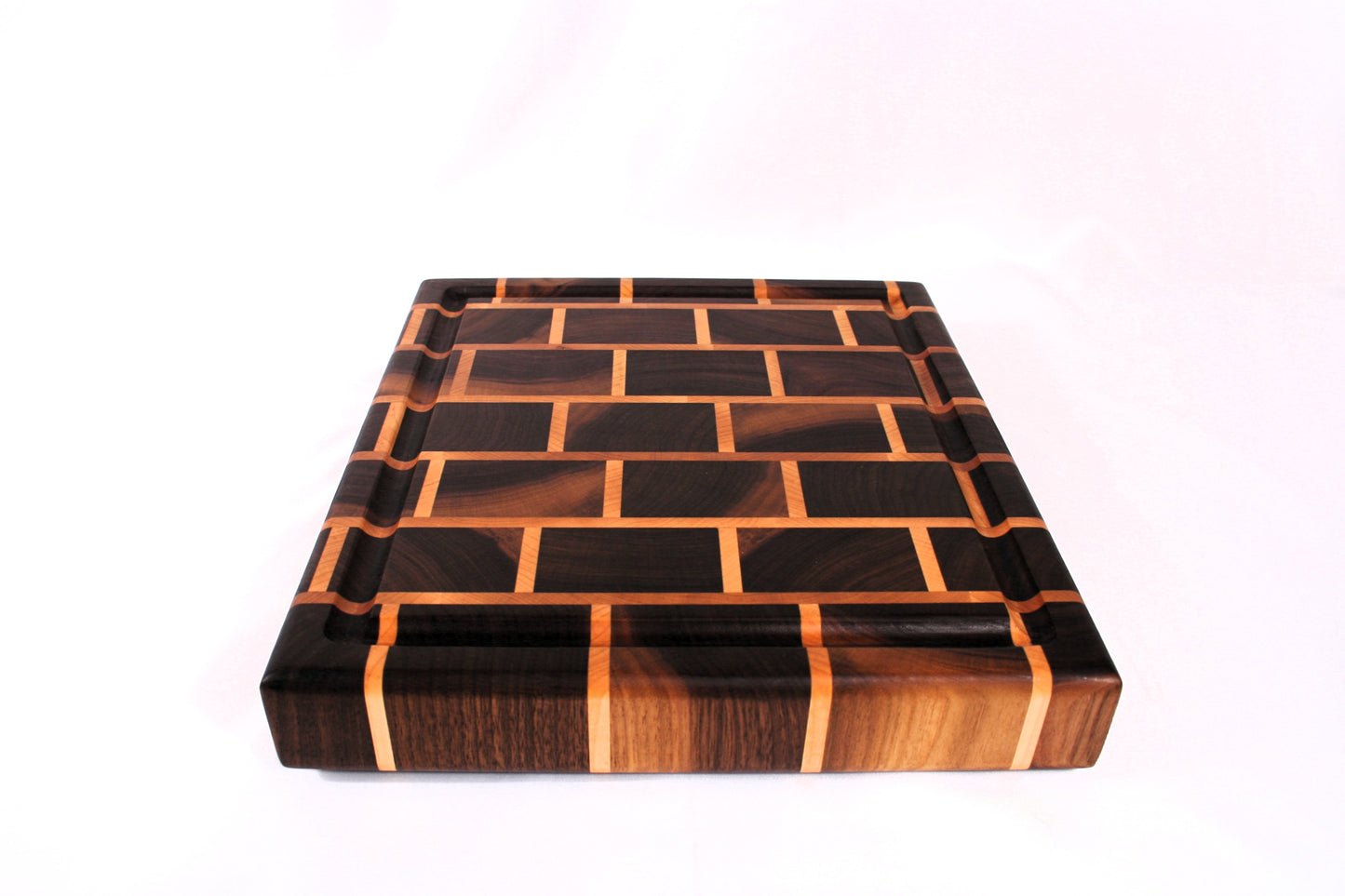 Walnut and Maple Endgrain Brick Brick Cuttinboard - Ready to ship