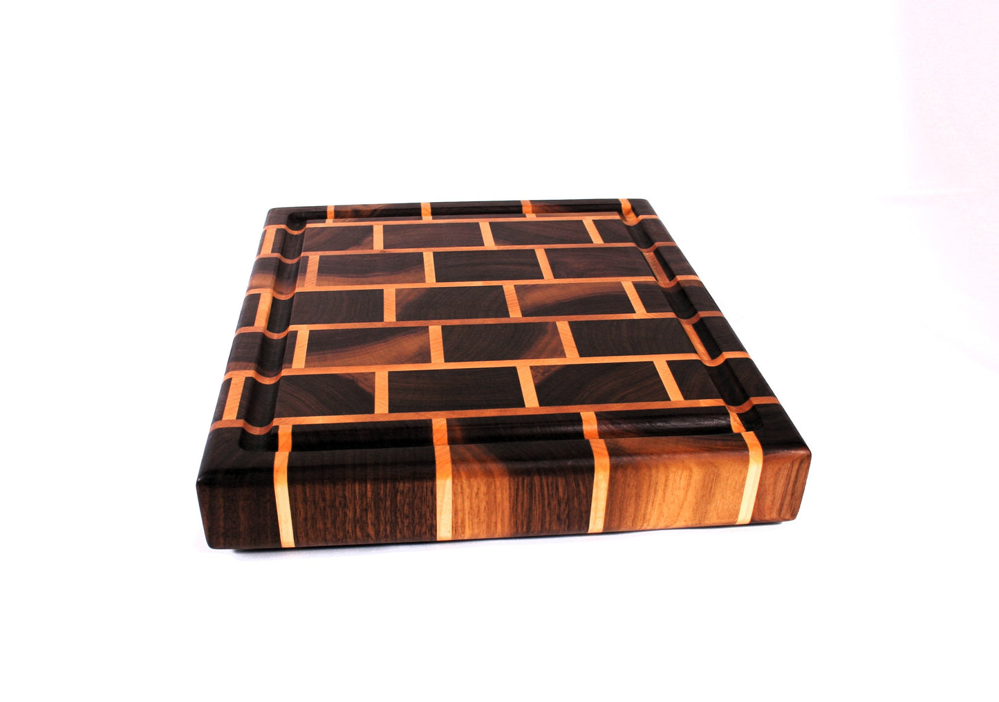 Walnut and Maple Endgrain Brick Brick Cuttinboard - Ready to ship
