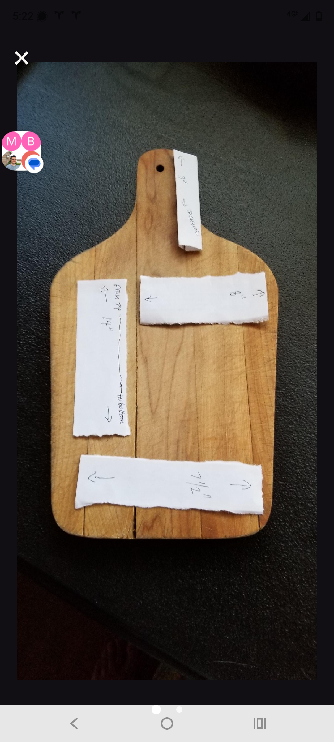 Custom cutting board for Martha