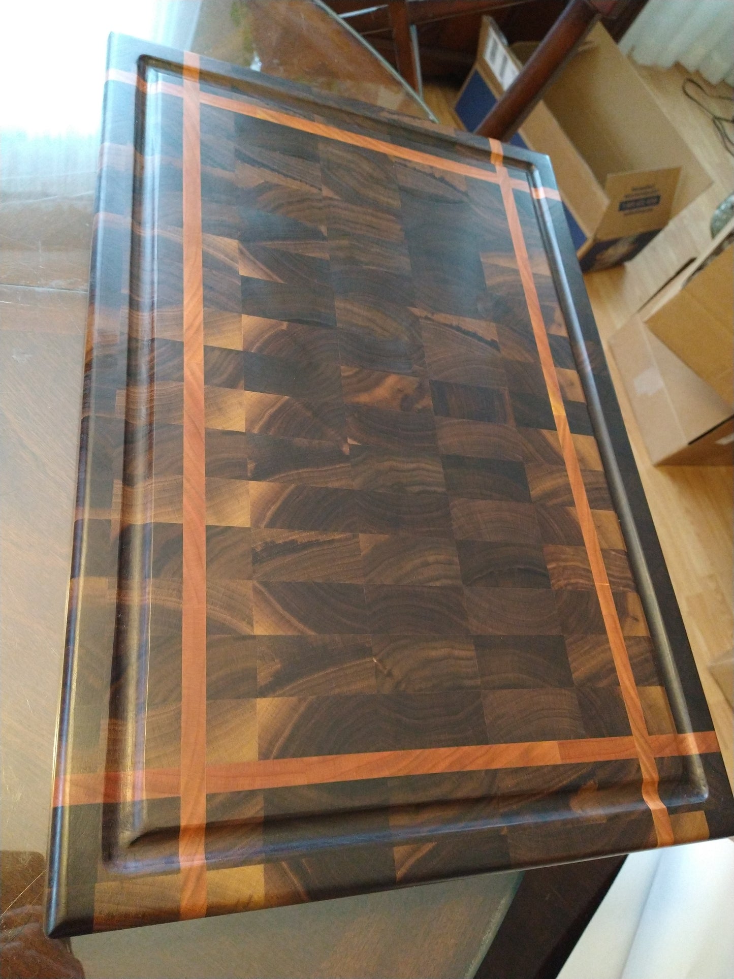 Walnut and Cherry End Grain Cutting Board