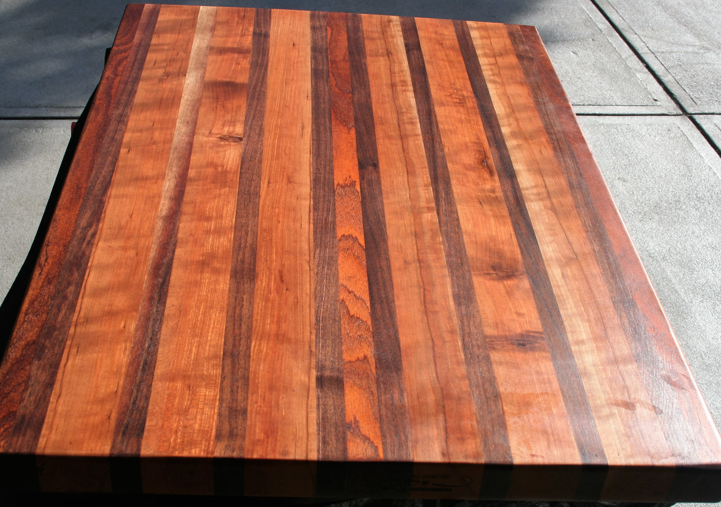 Large Cherry and Walnut Edge Grain Cutting Board