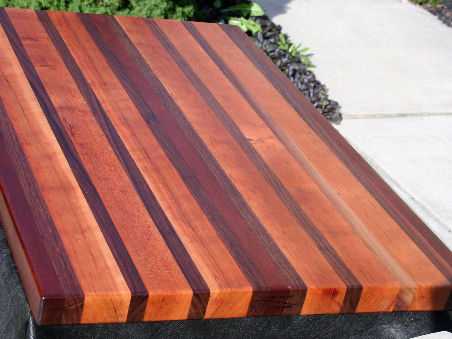 Large Cherry and Walnut Edge Grain Cutting Board