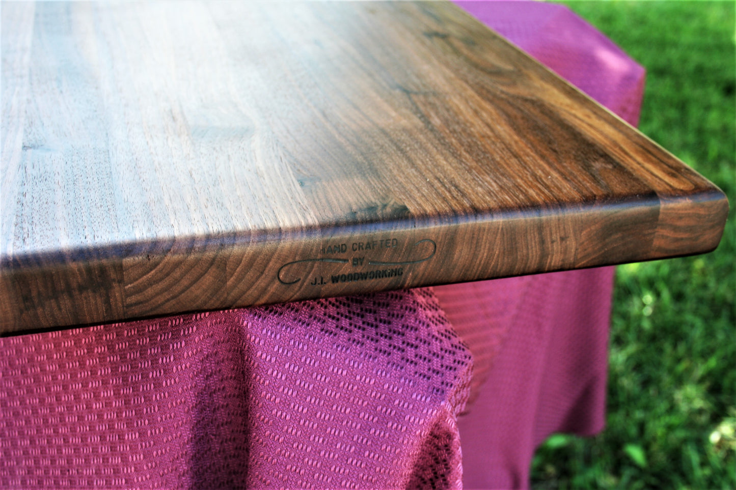 Personalized Logo Walnut Edge Grain Cutting board