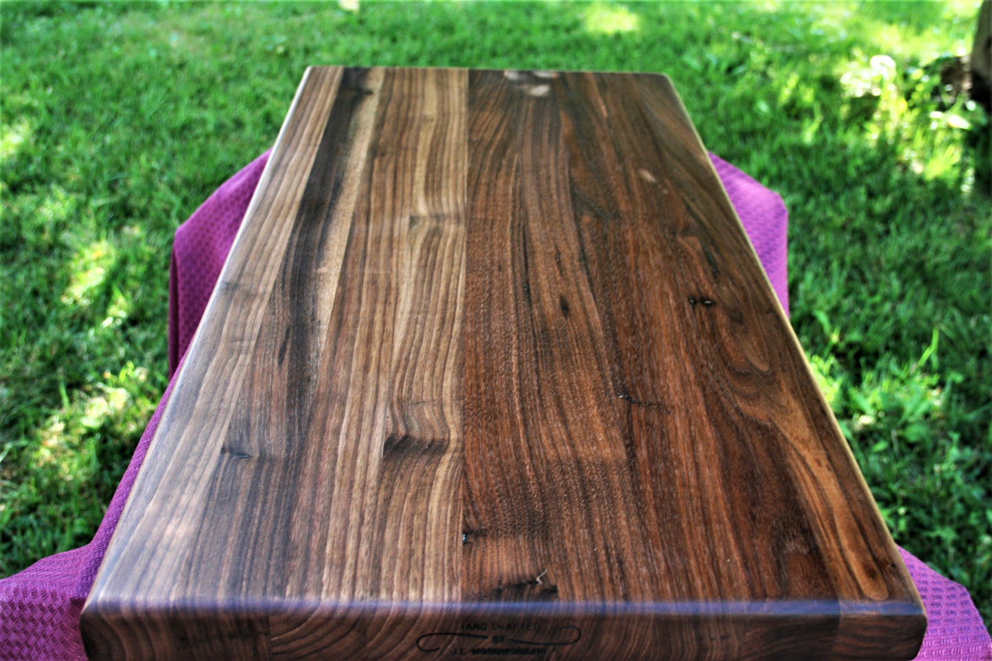 Personalized Logo Walnut Edge Grain Cutting board