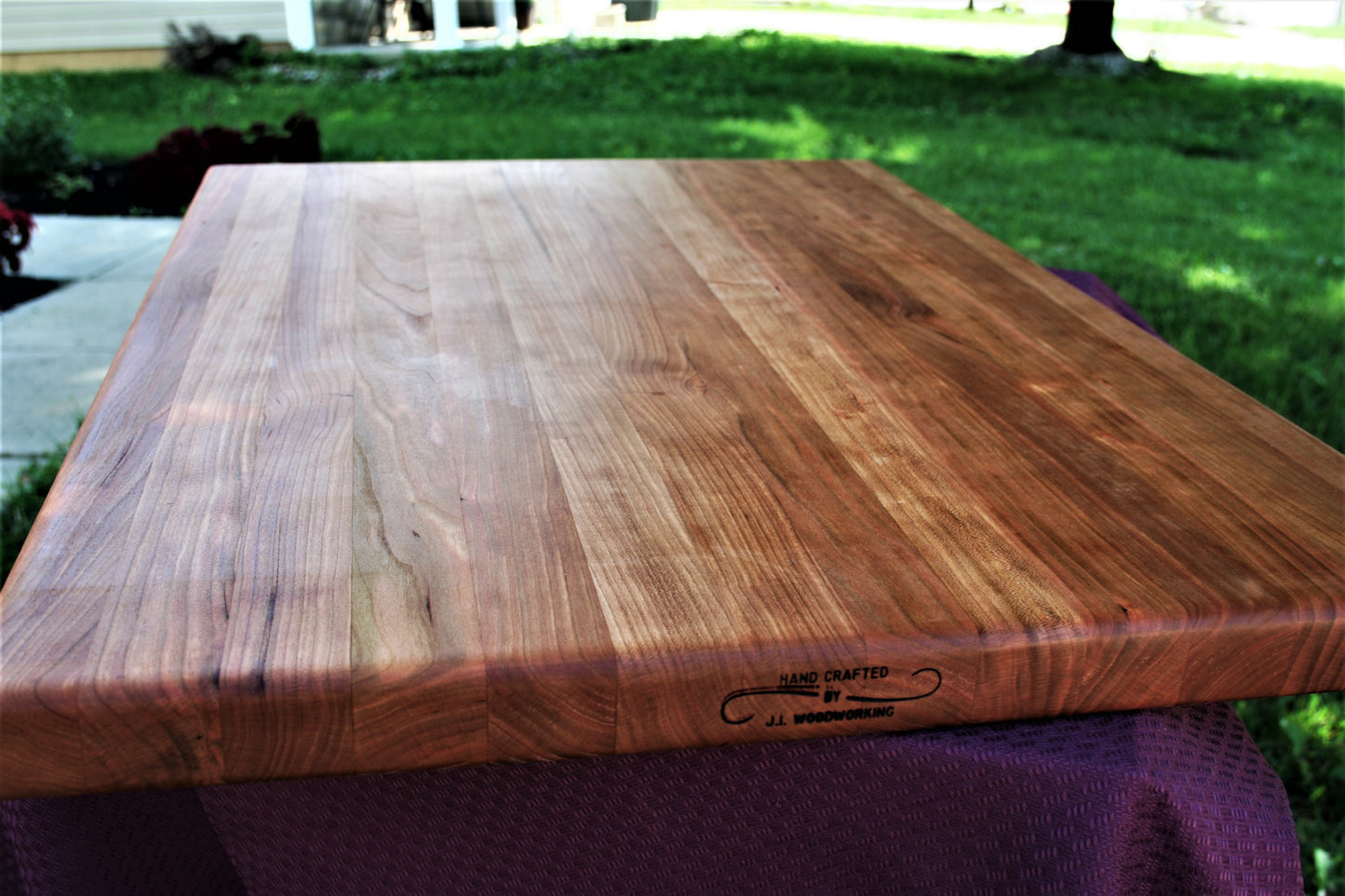 Personalized Cherry Edge Grain Cutting Board