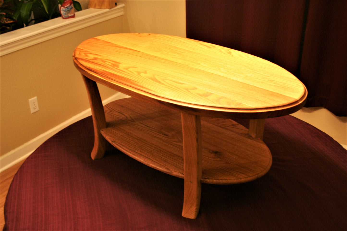 Oak Oval Coffee Table