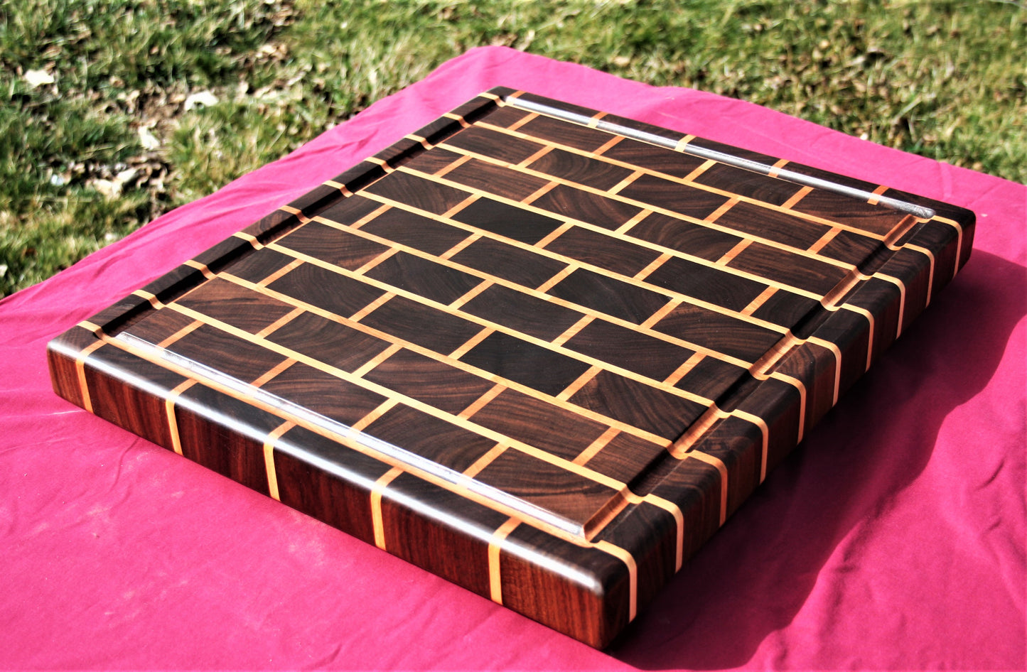 Walnut and Maple Brick Endgrain Cutting board