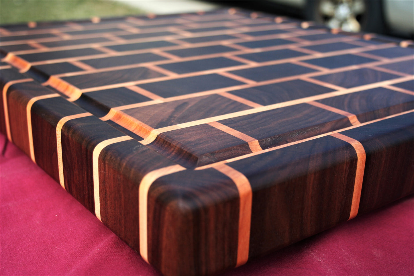 Walnut and Maple Brick Endgrain Cutting board