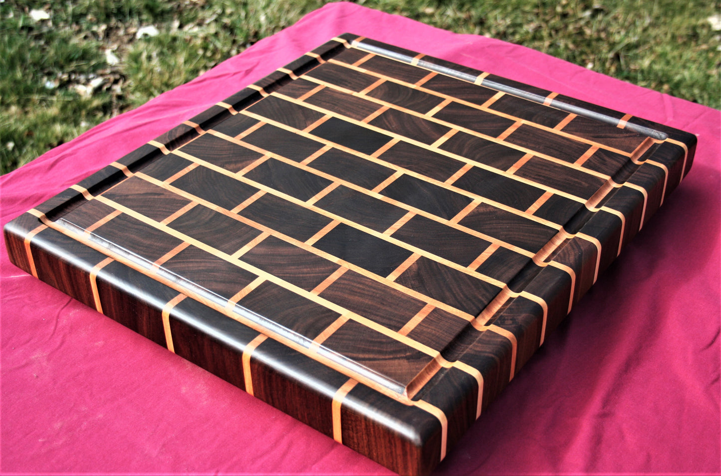 Walnut and Maple Brick Endgrain Cutting board