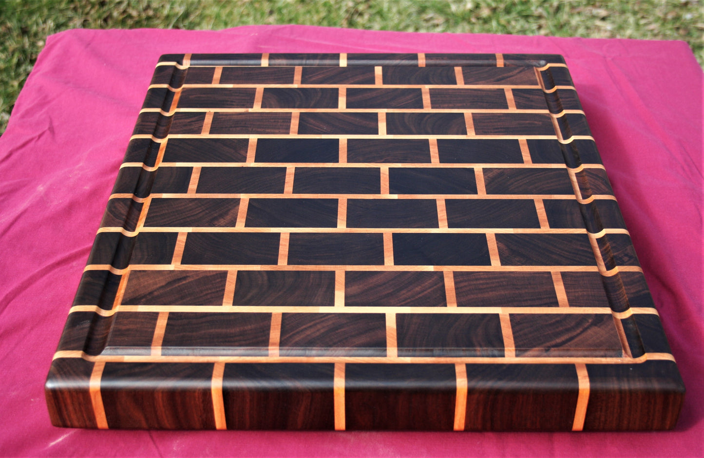 Walnut and Maple Brick Endgrain Cutting board