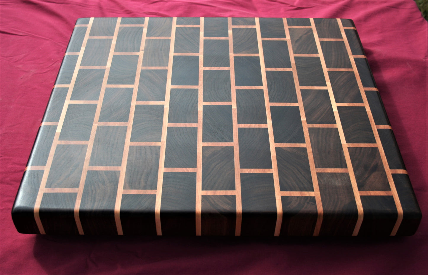 Walnut and Maple Brick Endgrain Cutting board