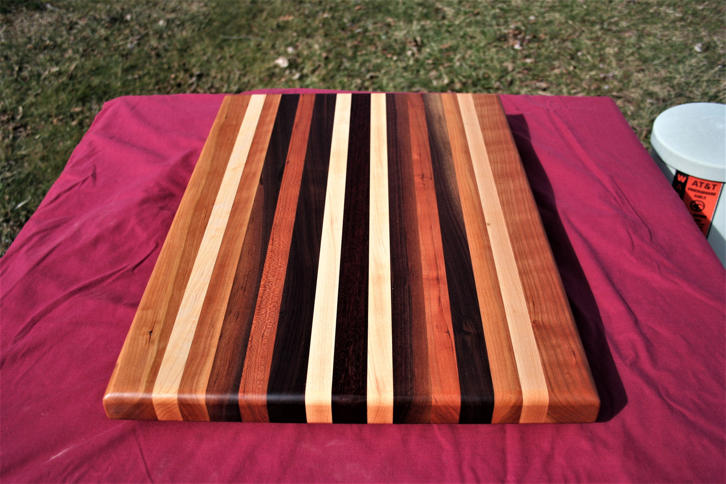 Multi Wood Edge Grain Cutting Board- Ready to Ship