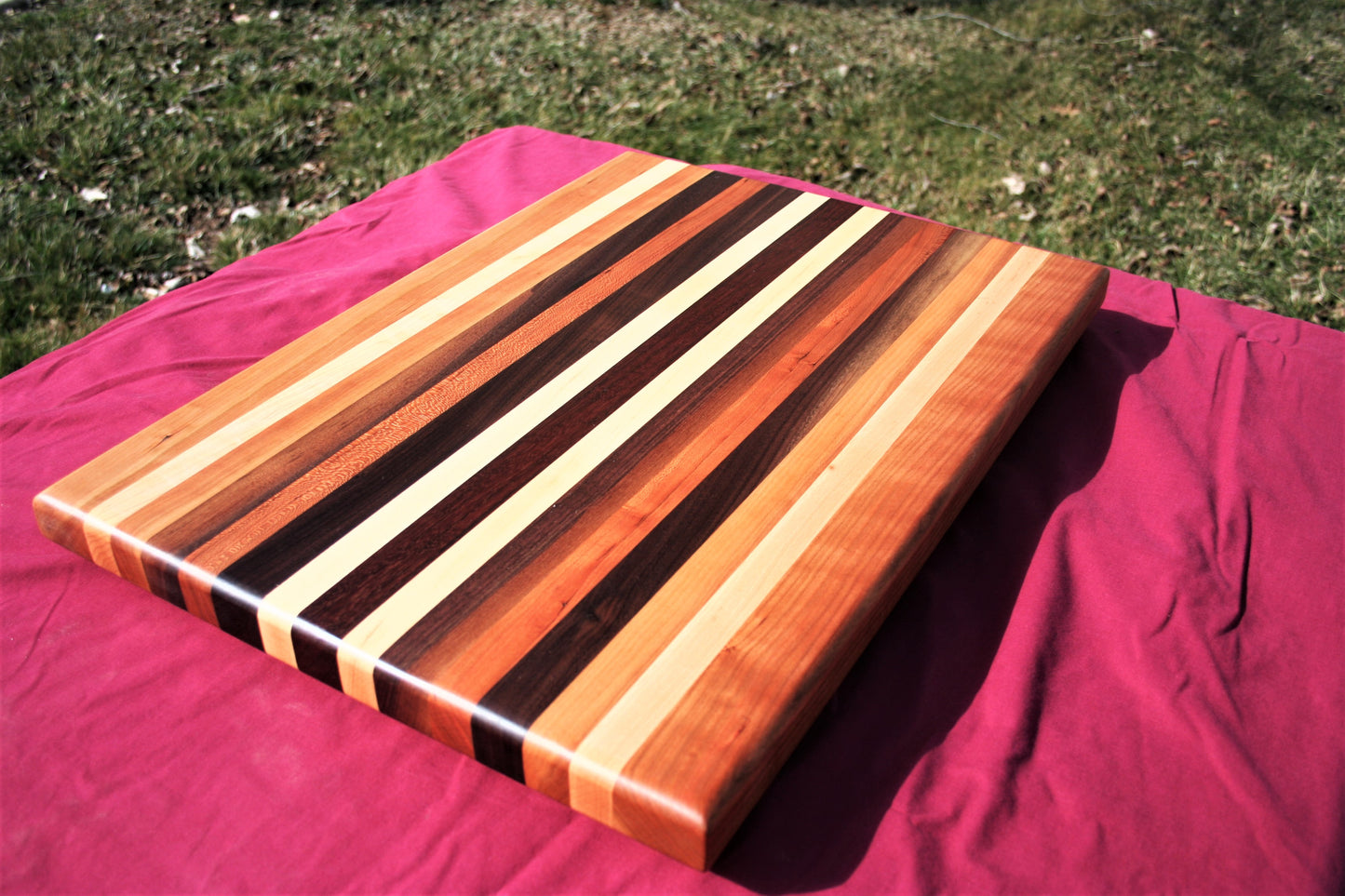 Multi Wood Edge Grain Cutting Board- Ready to Ship