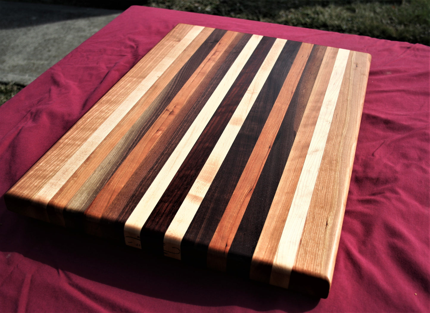 Multi Wood Edge Grain Cutting Board- Ready to Ship