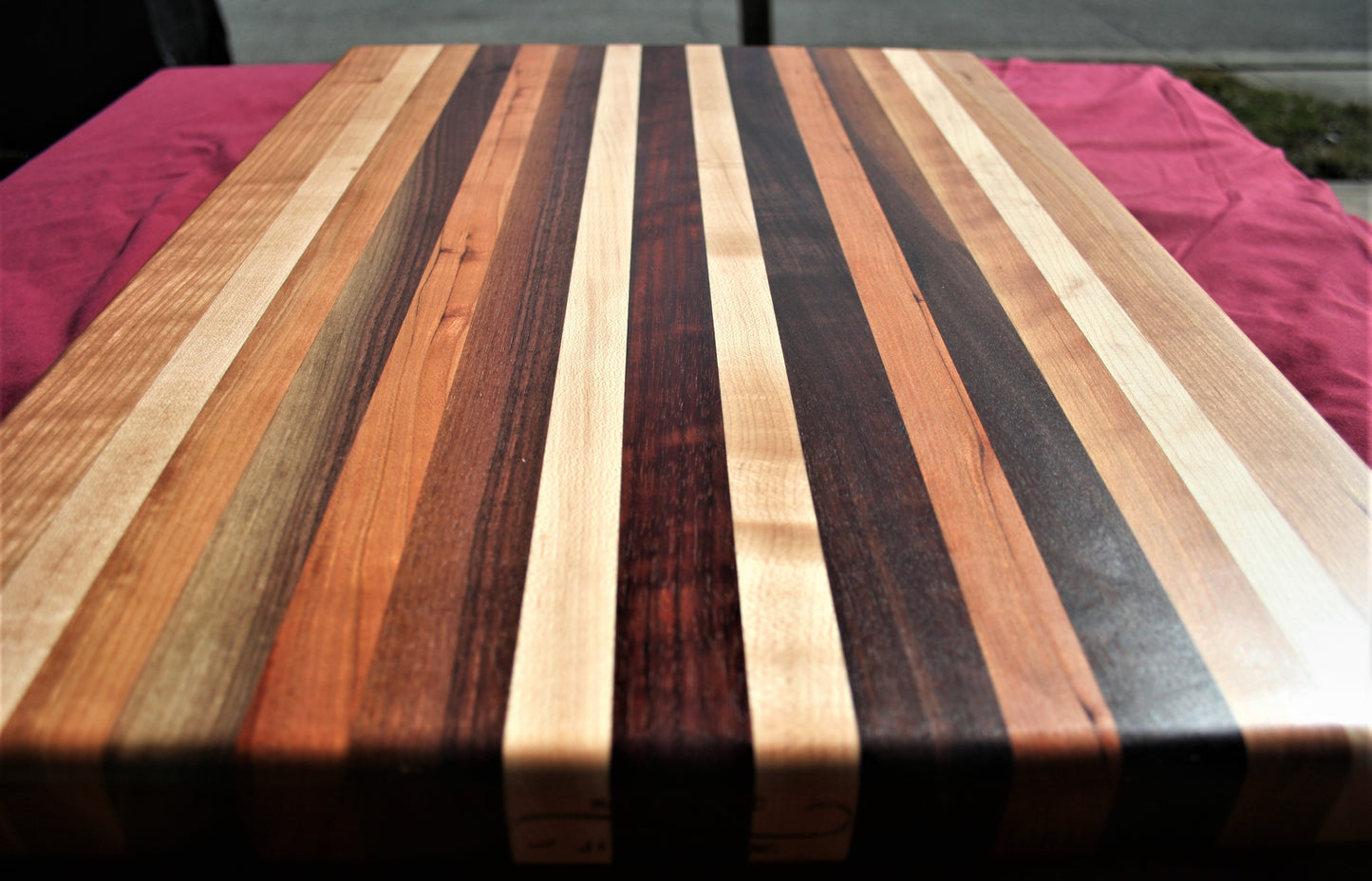 Multi Wood Edge Grain Cutting Board- Ready to Ship