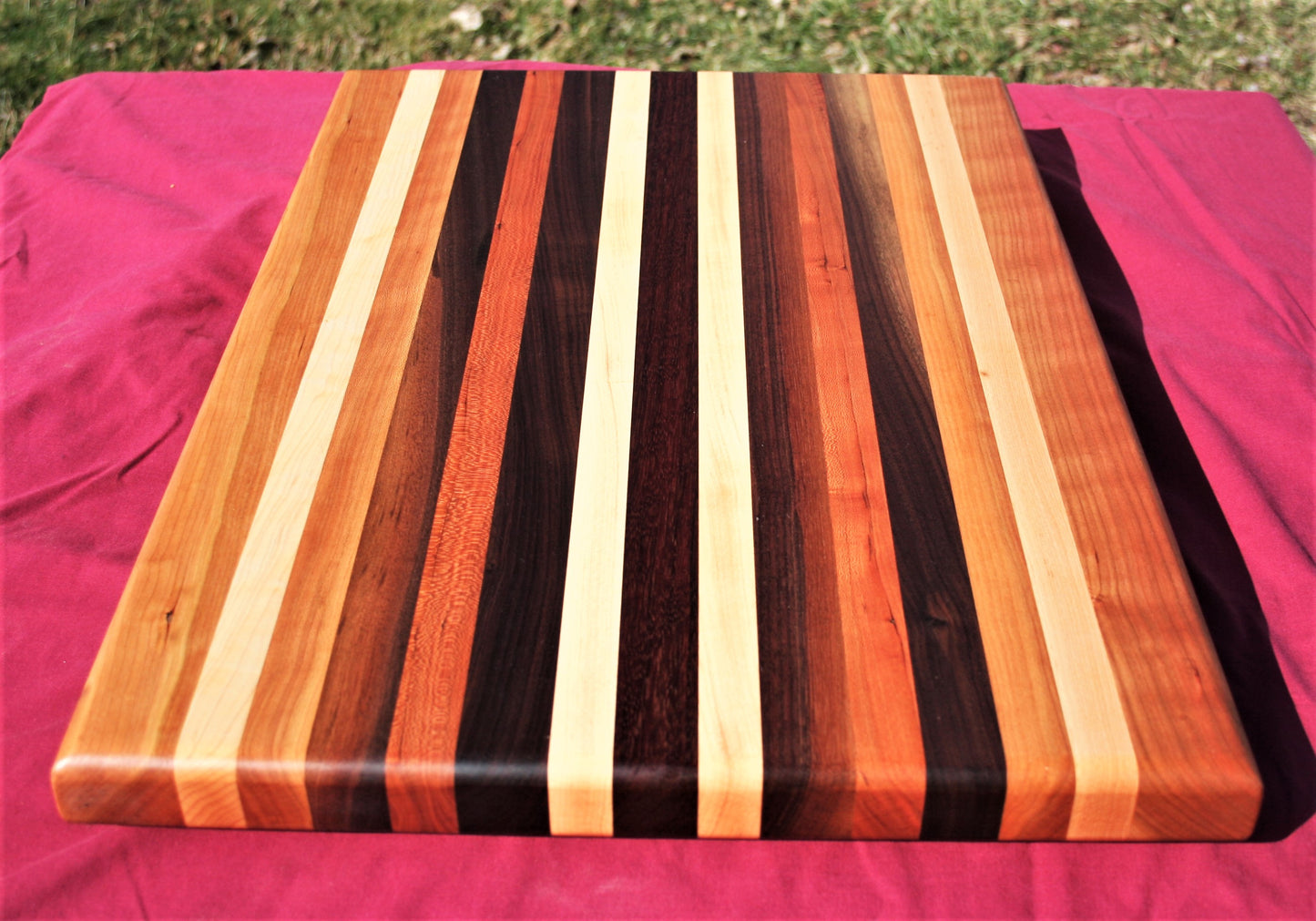 Multi Wood Edge Grain Cutting Board- Ready to Ship