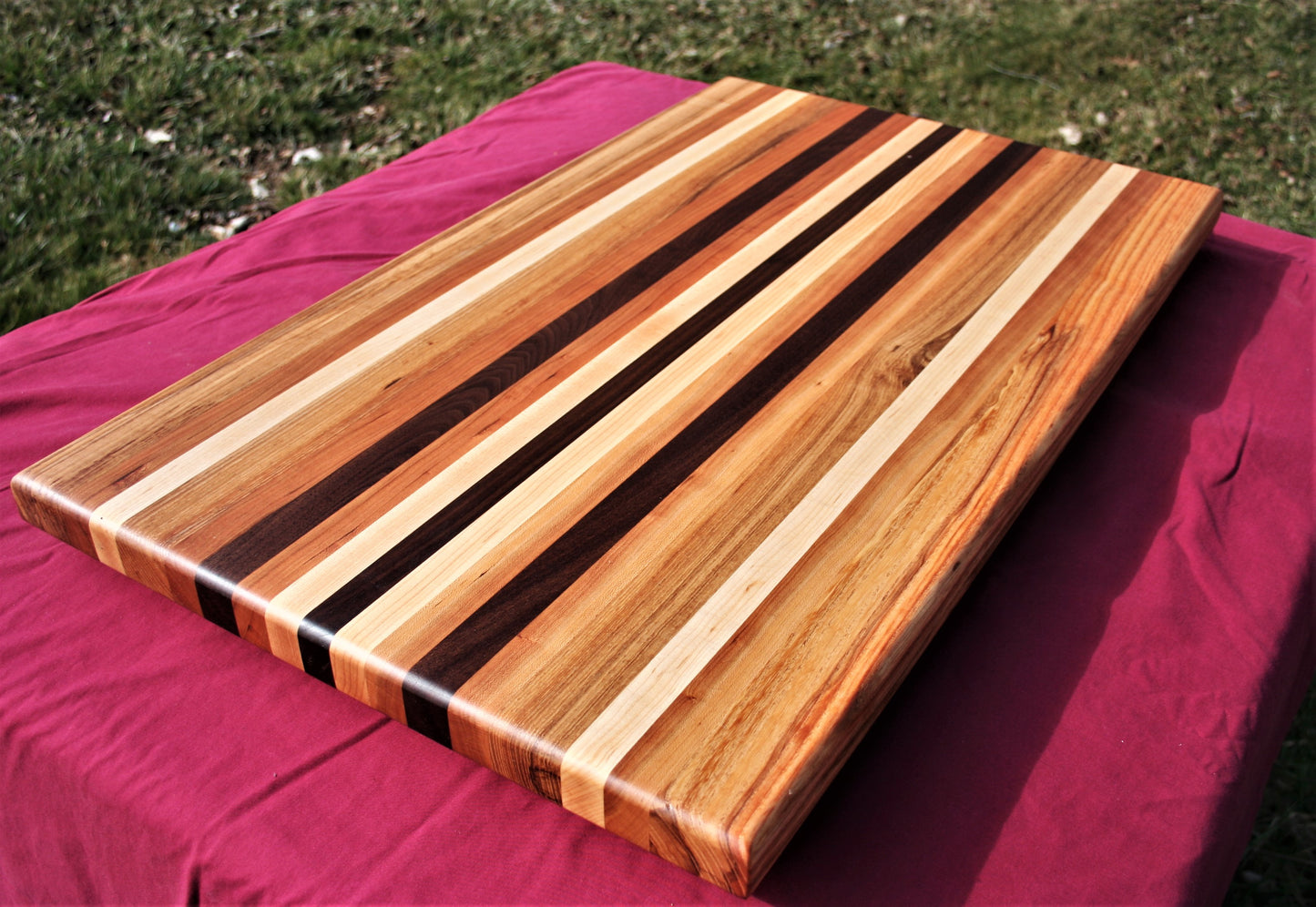 Multi Wood Edge Grain Cutting Board- Ready to Ship