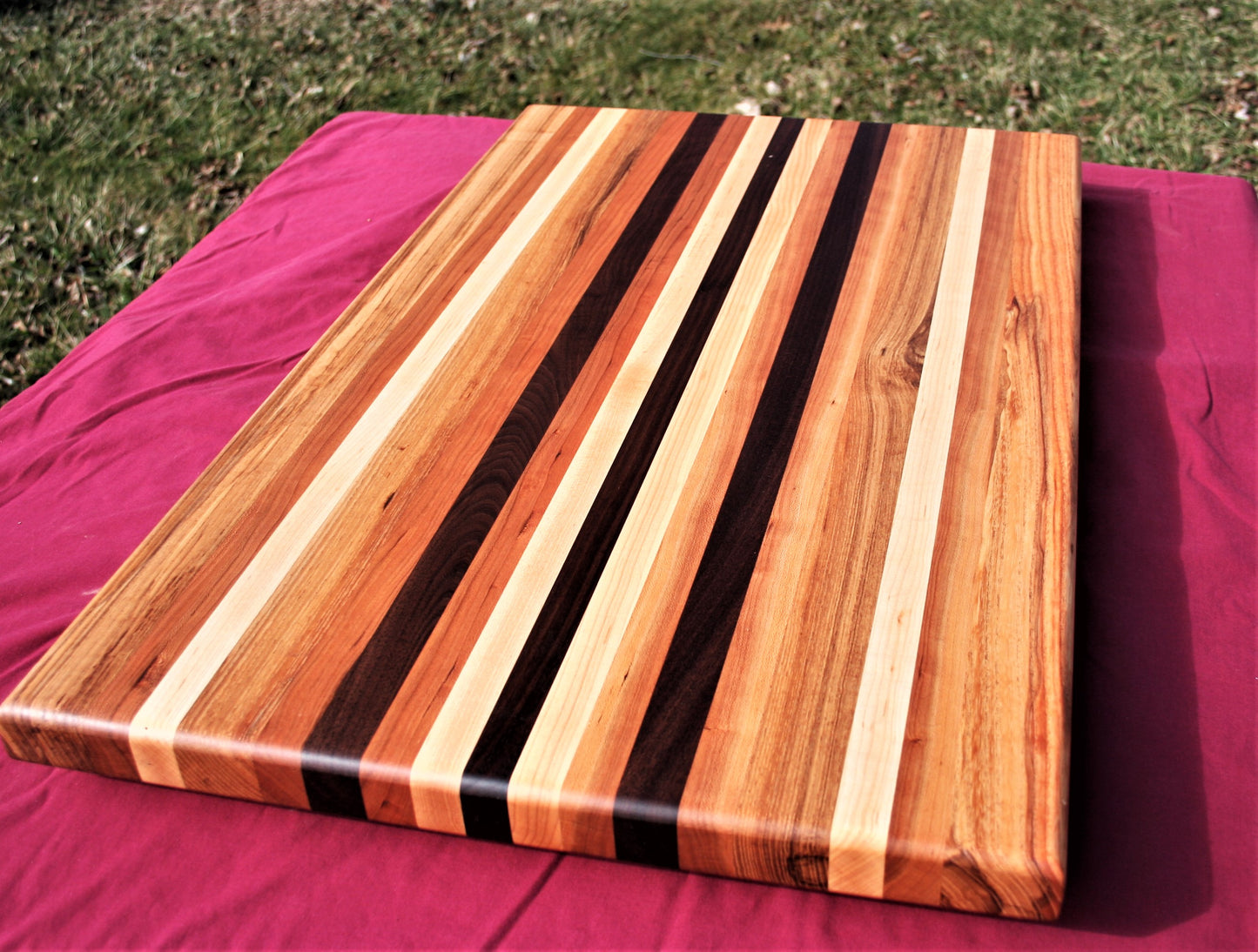 Multi Wood Edge Grain Cutting Board- Ready to Ship
