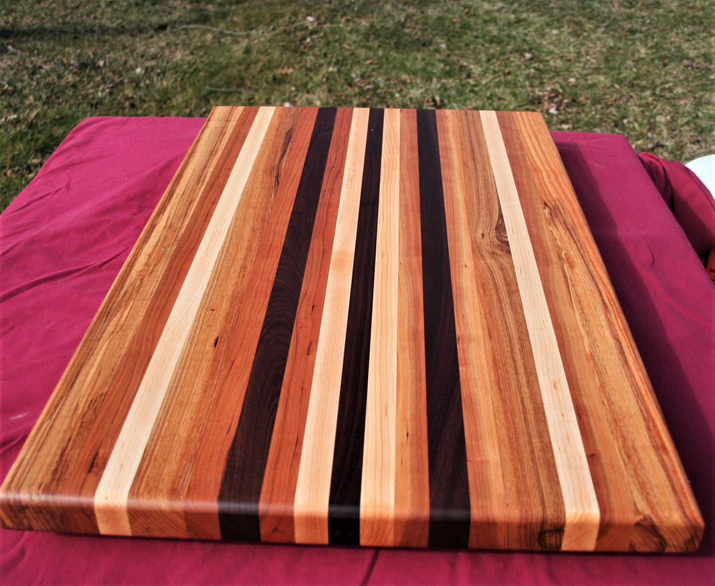 Multi Wood Edge Grain Cutting Board- Ready to Ship