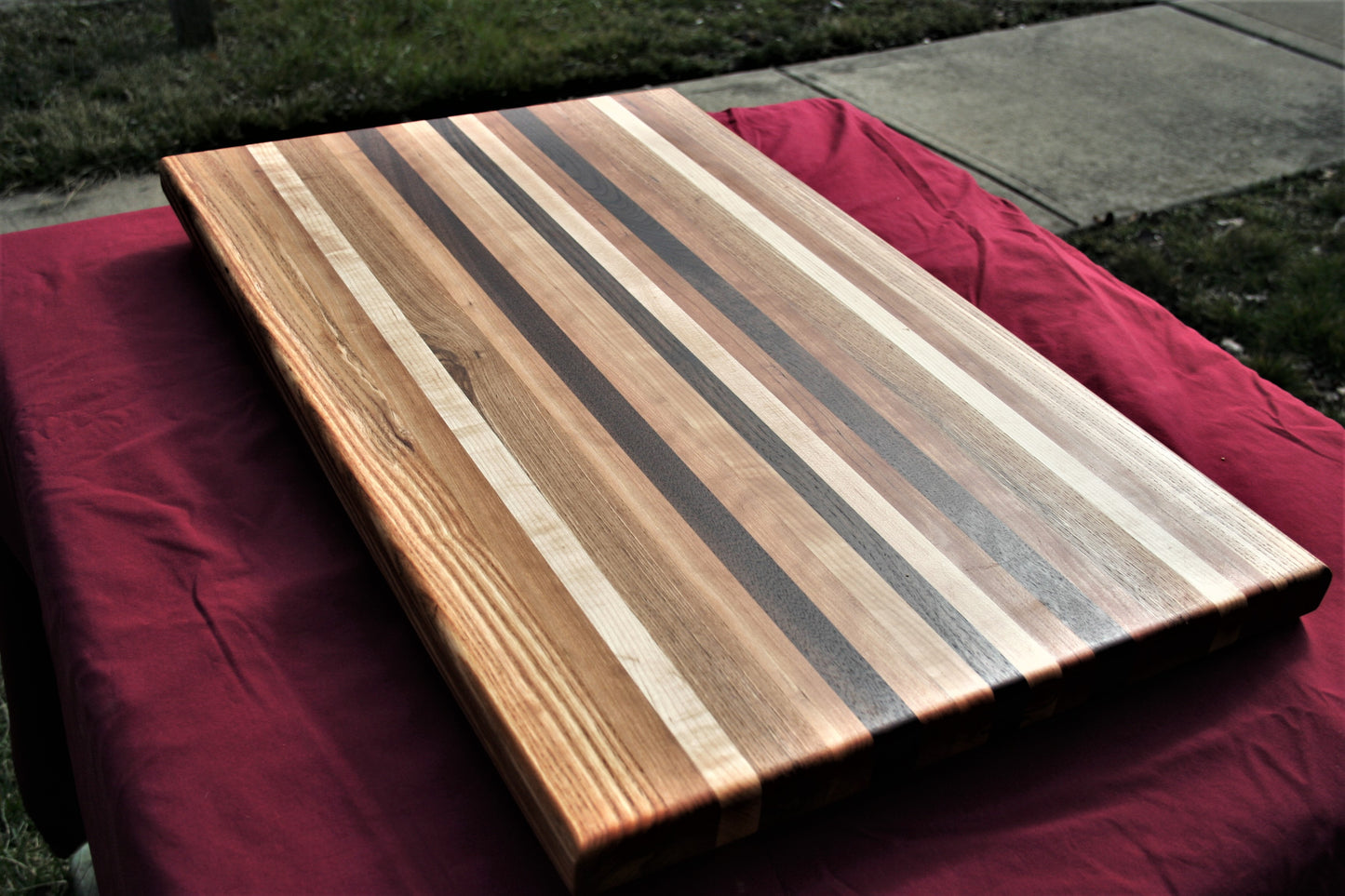 Multi Wood Edge Grain Cutting Board- Ready to Ship