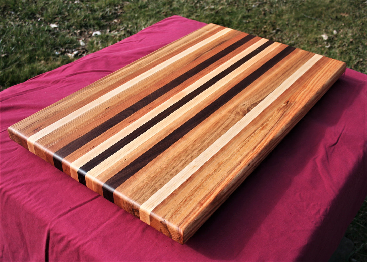 Multi Wood Edge Grain Cutting Board- Ready to Ship
