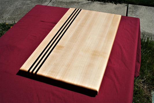 The Executive Maple striped Walnut Edge Grain Cutting board