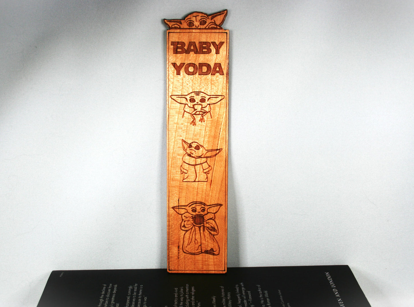 Baby Yoda Wooden Bookmark