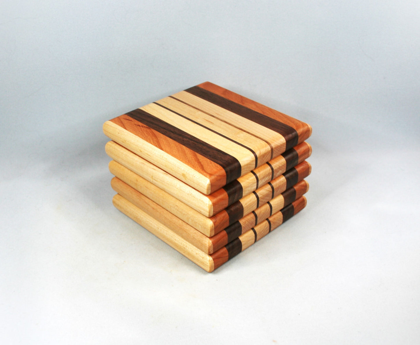 Multi Wood Coaster Set of 5