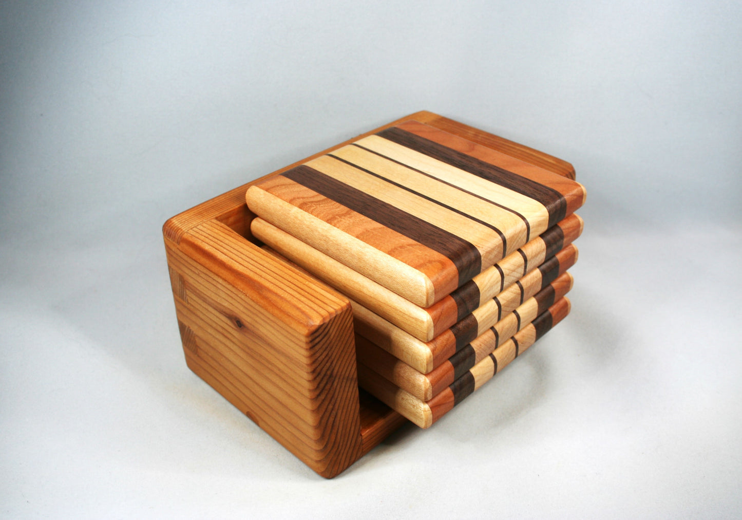 Multi Wood Coaster Set of 5