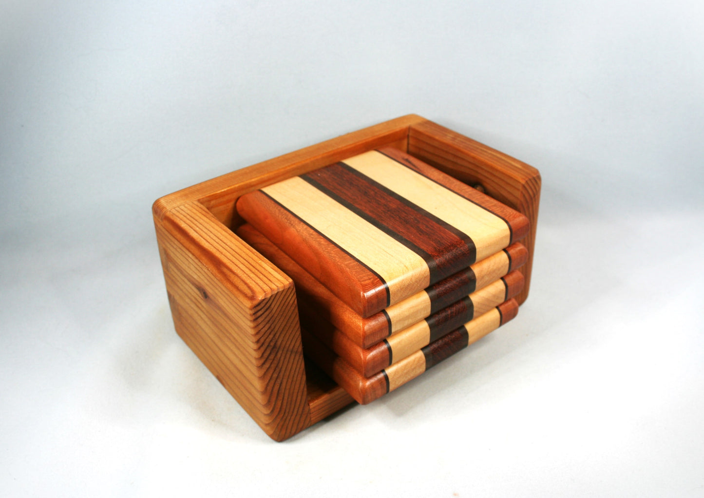 Multi Wood Coasters Set of 4