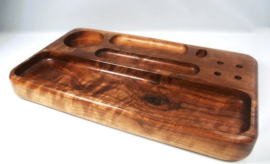 Highly Figured Curly Walnut Rolling Tray