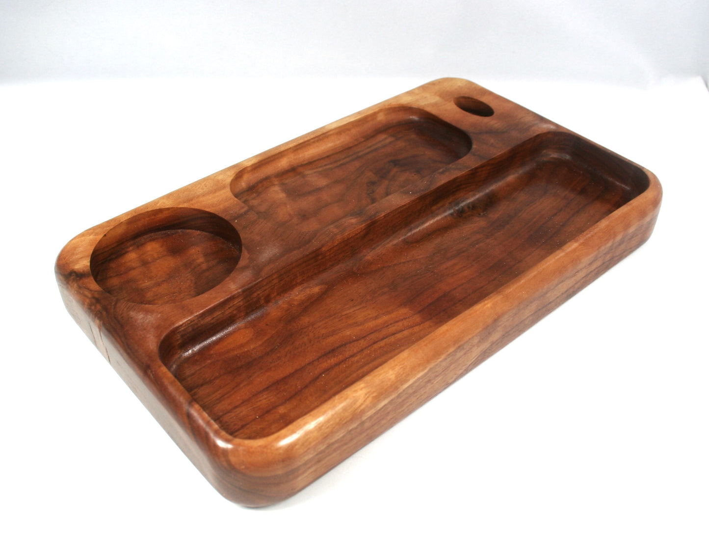 Figured Walnut Rolling Tray