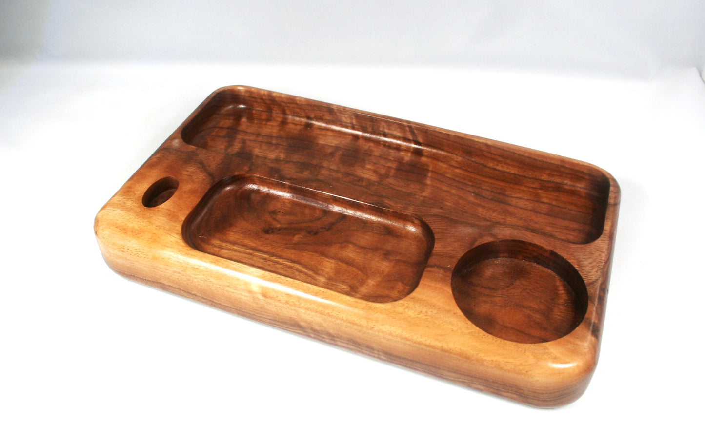 Figured Walnut Rolling Tray