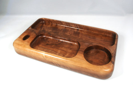 Figured Walnut Rolling Tray