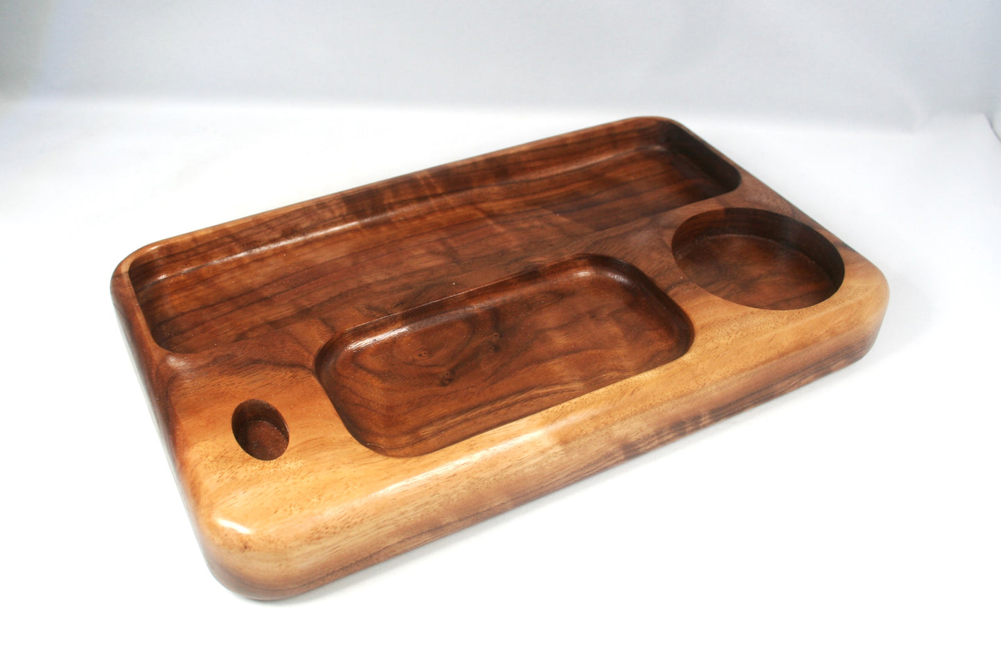 Figured Walnut Rolling Tray