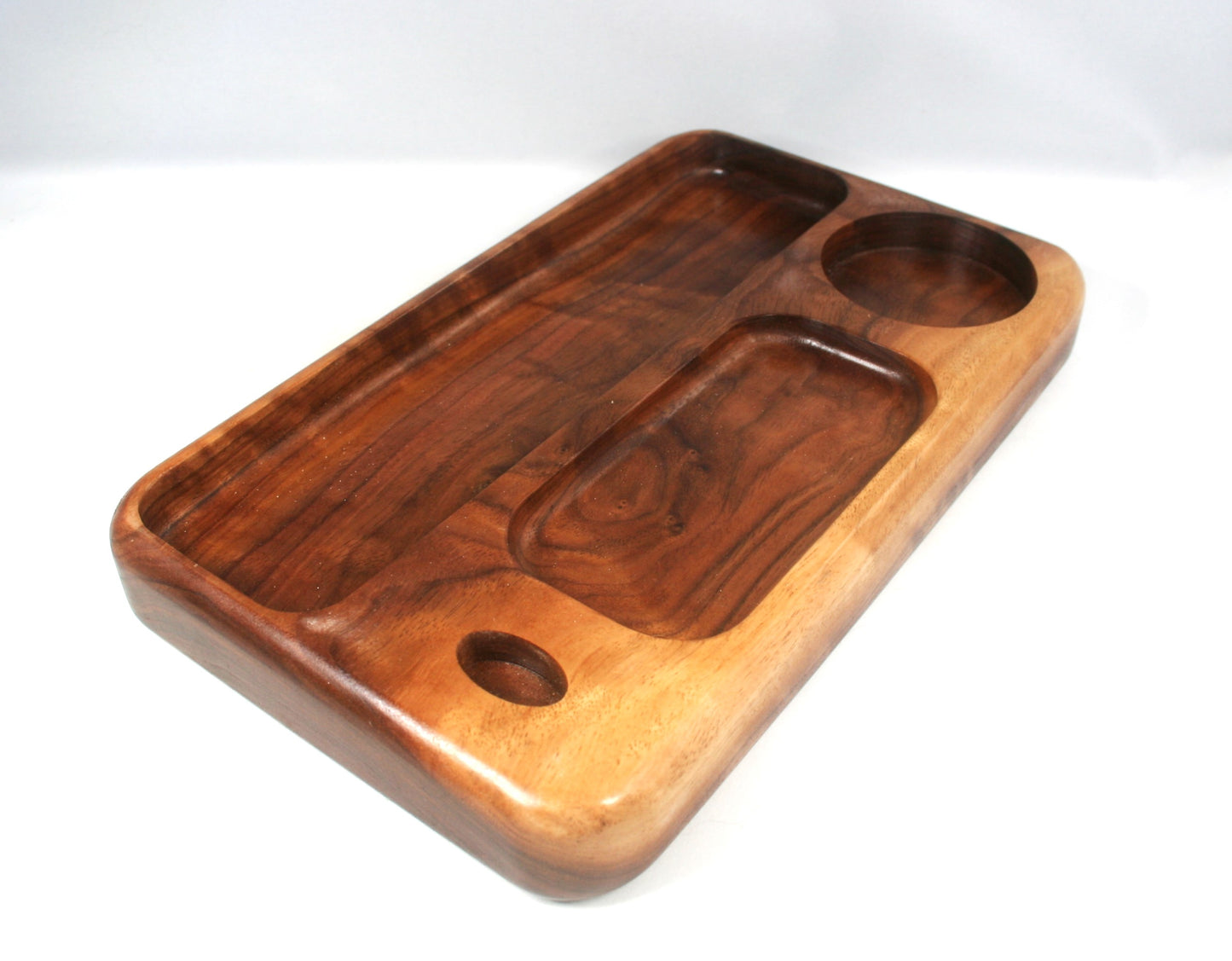 Figured Walnut Rolling Tray