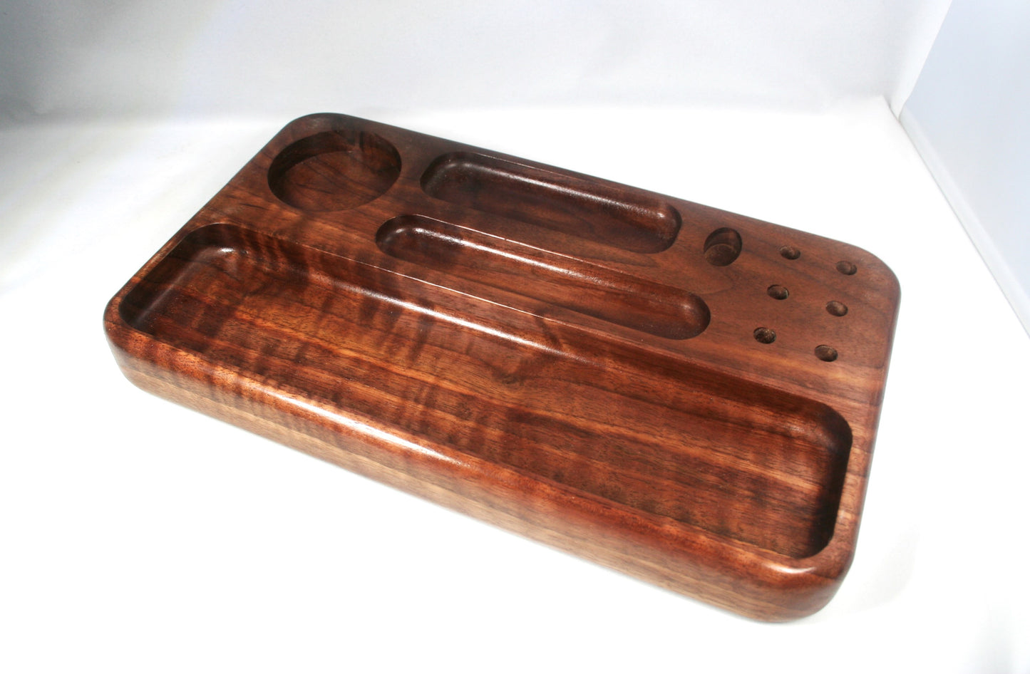 Curly Walnut Rolling Tray