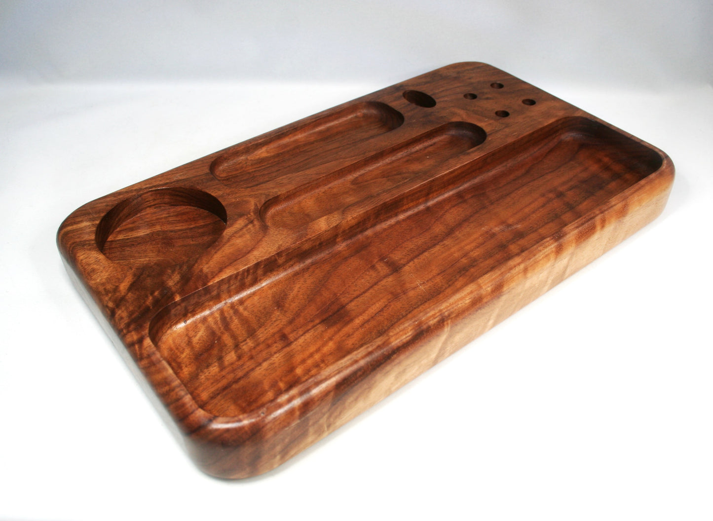 Beautiful Curly Walnut Rolling Tray